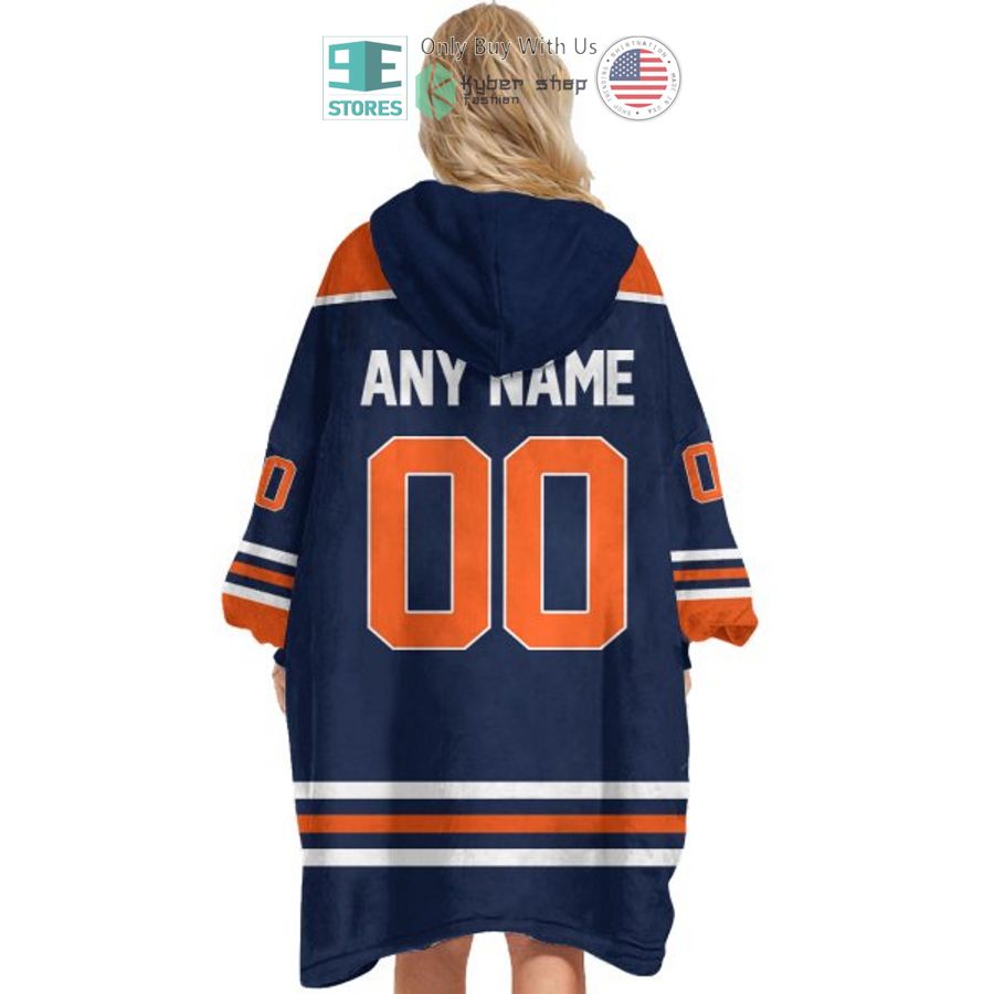 NEW Edmonton Oilers striped Custom Name Fleece Hooded Blanket 5 personalized edmonton oilers striped sherpa hooded blanket 5 74577