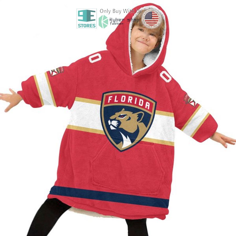 NEW Florida Panthers Custom Name Fleece Hooded Blanket 6 personalized florida panthers sherpa hooded blanket 6 79952
