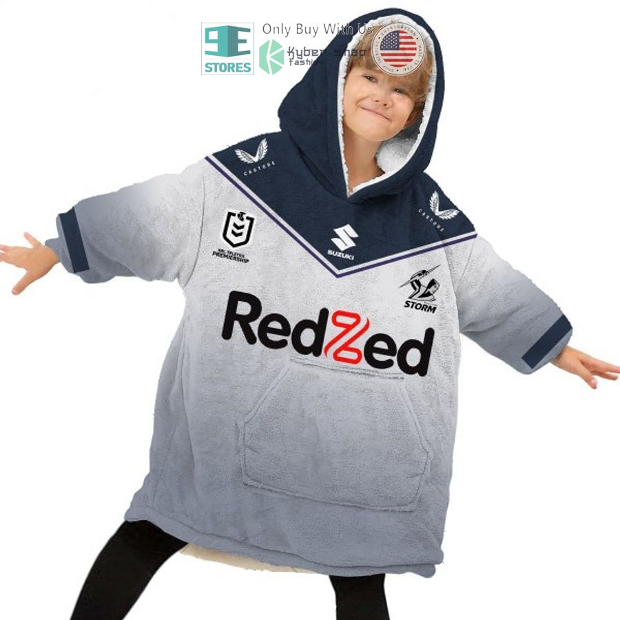 NEW Melbourne Storm RedZed Custom Name Fleece Hooded Blanket 6 personalized melbourne storm redzed sherpa hooded blanket 6 75621