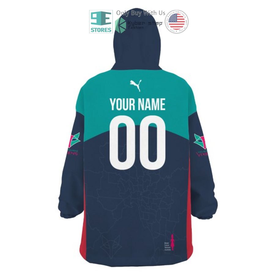 NEW Netball Melbourne Vixens dark blue Custom Name Fleece Hooded Blanket 3 personalized netball melbourne vixens dark blue sherpa hooded blanket 3 41844