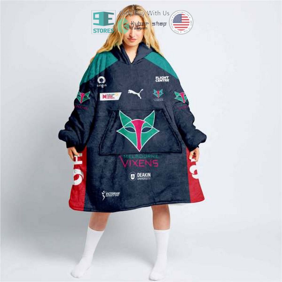 NEW Netball Melbourne Vixens dark blue Custom Name Fleece Hooded Blanket 5 personalized netball melbourne vixens dark blue sherpa hooded blanket 5 3794