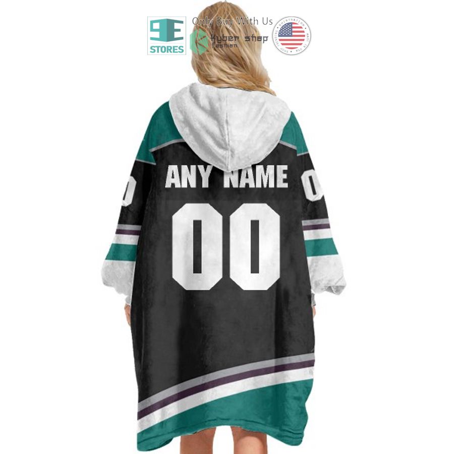 NEW Anaheim Ducks logo Custom Name Fleece Hooded Blanket 5 personalized nhl anaheim ducks logo sherpa hooded blanket 5 59971