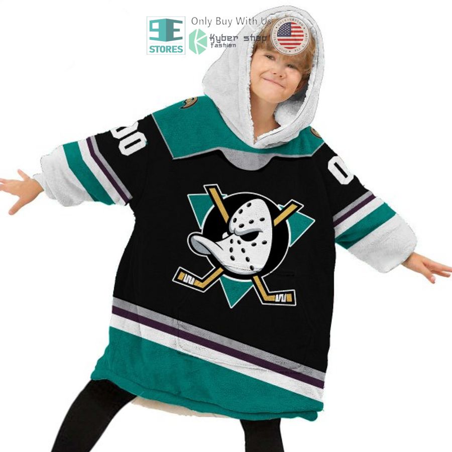 NEW Anaheim Ducks logo Custom Name Fleece Hooded Blanket 6 personalized nhl anaheim ducks logo sherpa hooded blanket 6 12016