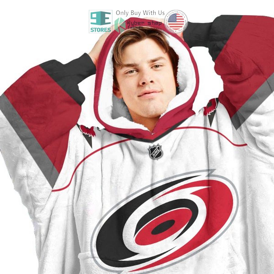 NEW Carolina Hurricanes logo Custom Name Fleece Hooded Blanket 3 personalized nhl carolina hurricanes logo sherpa hooded blanket 3 42527