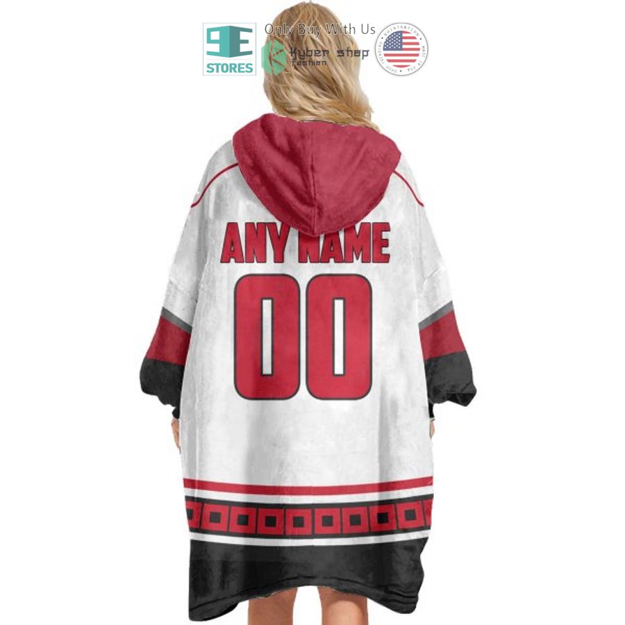 NEW Carolina Hurricanes logo Custom Name Fleece Hooded Blanket 5 personalized nhl carolina hurricanes logo sherpa hooded blanket 5 51703