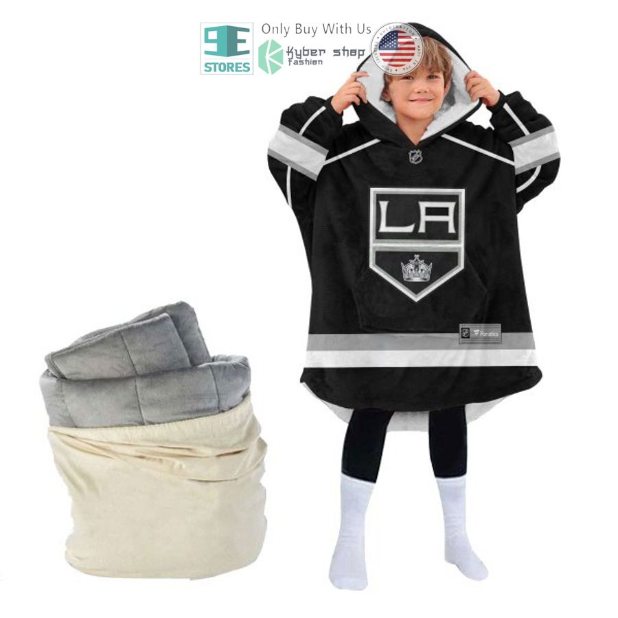NEW Los Angeles Kings logo Custom Name Fleece Hooded Blanket 4 personalized nhl los angeles kings logo sherpa hooded blanket 4 45655