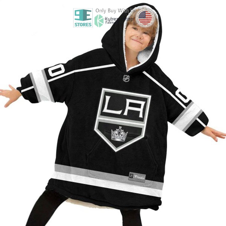 NEW Los Angeles Kings logo Custom Name Fleece Hooded Blanket 6 personalized nhl los angeles kings logo sherpa hooded blanket 6 44668