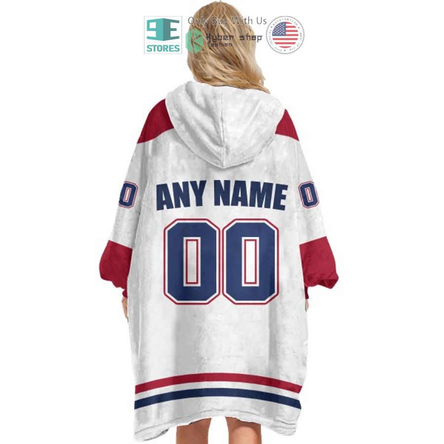 NEW Montreal Canadiens white Custom Name Fleece Hooded Blanket 5 personalized nhl montreal canadiens white sherpa hooded blanket 5 98610