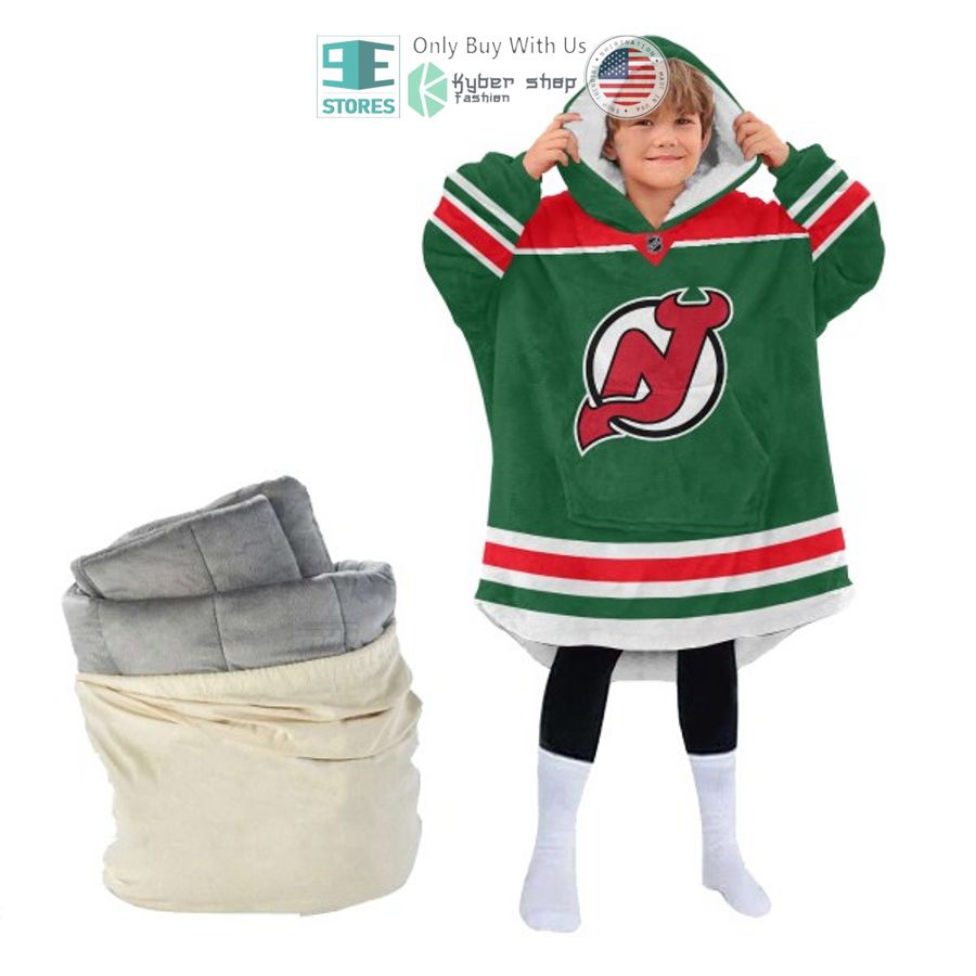 NEW New Jersey Devils Custom Name Fleece Hooded Blanket 4 personalized nhl new jersey devils sherpa hooded blanket 4 20970