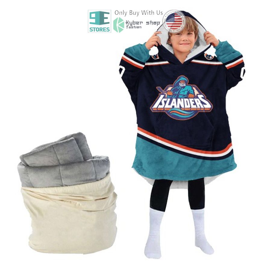 NEW New York Islanders blue Custom Name Fleece Hooded Blanket 3 personalized nhl new york islanders blue sherpa hooded blanket 3 36630