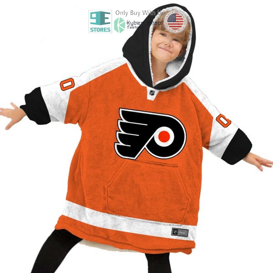NEW Philadelphia Flyers orange Custom Name Fleece Hooded Blanket 6 personalized nhl philadelphia flyers orange sherpa hooded blanket 6 56715