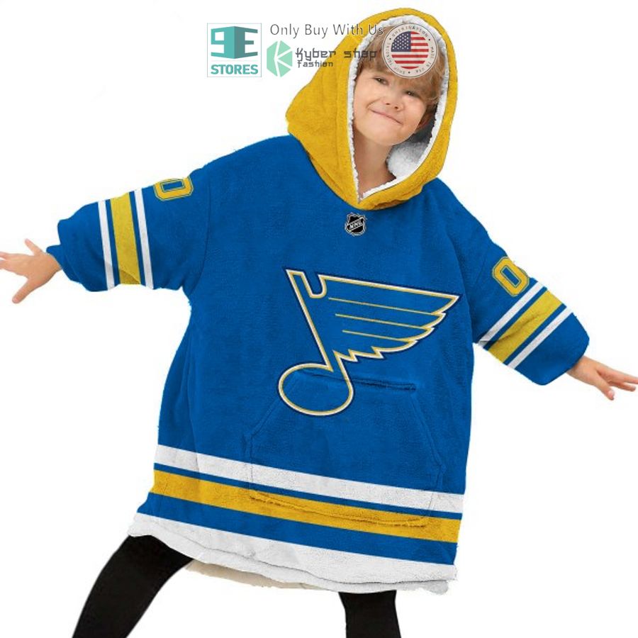 NEW St. Louis Blues logo blue Custom Name Fleece Hooded Blanket 6 personalized nhl st louis blues logo blue sherpa hooded blanket 6 99933