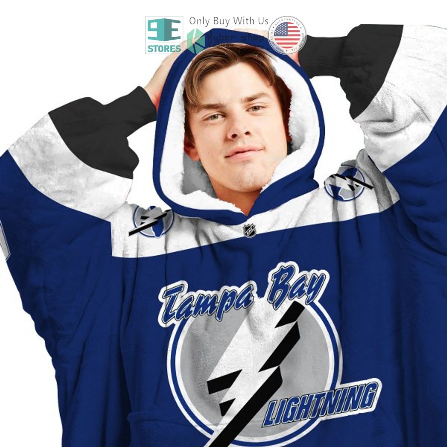 NEW Tampa Bay Lightning logo Custom Name Fleece Hooded Blanket 3 personalized nhl tampa bay lightning logo sherpa hooded blanket 3 77134