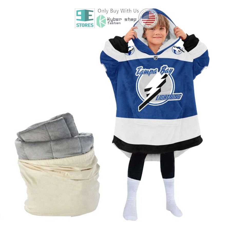 NEW Tampa Bay Lightning logo Custom Name Fleece Hooded Blanket 4 personalized nhl tampa bay lightning logo sherpa hooded blanket 4 68874
