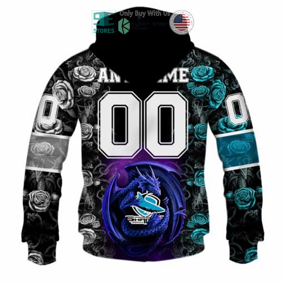 NEW Cronulla-Sutherland Sharks Rose Dragon Custom Name 3D Hoodie, Shirt 4 personalized nrl cronulla sutherland sharks rose dragon 3d hoodie 4 55500