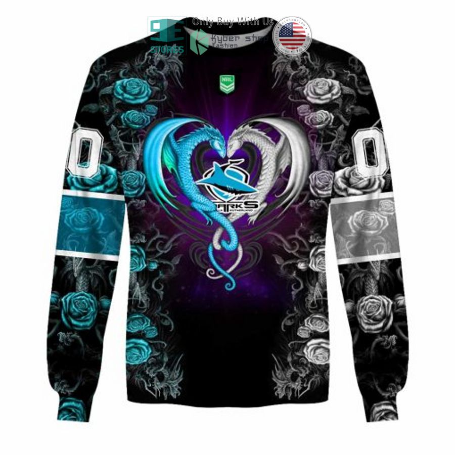 NEW Cronulla-Sutherland Sharks Rose Dragon Custom Name 3D Hoodie, Shirt 5 personalized nrl cronulla sutherland sharks rose dragon 3d hoodie 5 72411