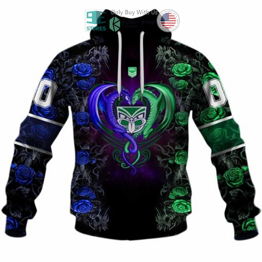 NEW New Zealand Warriors Rose Dragon Custom Name 3D Hoodie, Shirt 3 personalized nrl new zealand warriors rose dragon 3d hoodie 3 20790
