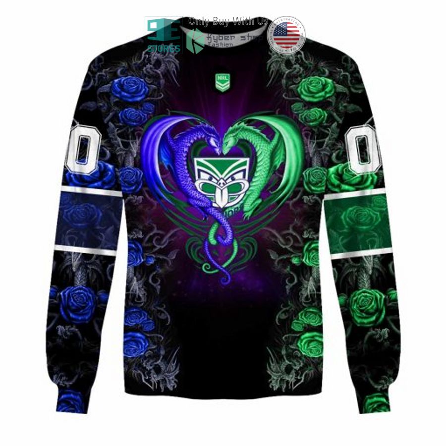 NEW New Zealand Warriors Rose Dragon Custom Name 3D Hoodie, Shirt 5 personalized nrl new zealand warriors rose dragon 3d hoodie 5 41742