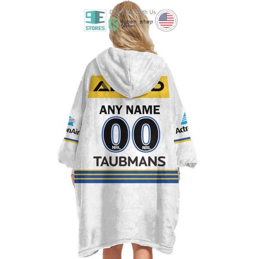 NEW Parramatta Eels Aland striped Custom Name Fleece Hooded Blanket 5 personalized parramatta eels aland striped sherpa hooded blanket 5 69578