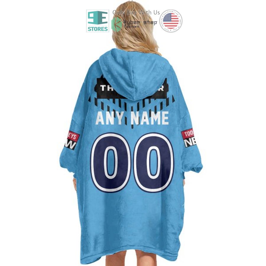 NEW State of Origin New South Wales Blues NSWRL Custom Name Fleece Hooded Blanket 5 personalized state of origin new south wales blues nswrl sherpa hooded blanket 5 69176