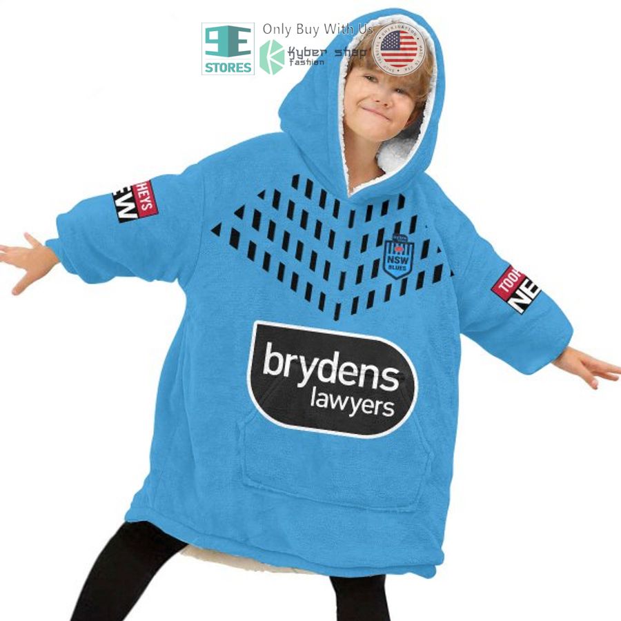NEW State of Origin New South Wales Blues NSWRL Custom Name Fleece Hooded Blanket 6 personalized state of origin new south wales blues nswrl sherpa hooded blanket 6 25310