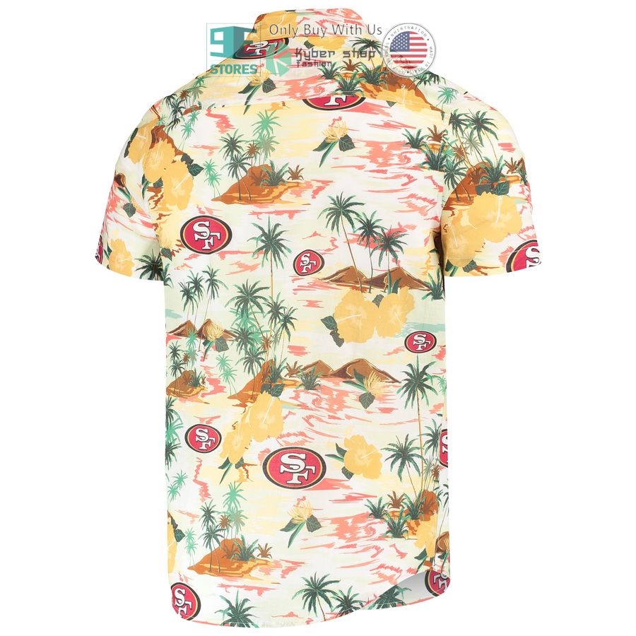 HOT San Francisco 49ers FOCO Paradise Floral Cream Hawaii Shirt 3 san francisco 49ers foco paradise floral cream hawaiian shirt 3 93180