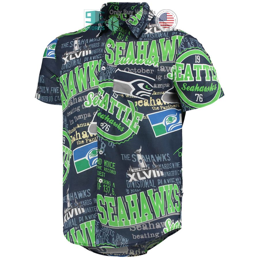 HOT Seattle Seahawks FOCO Thematic College Navy Hawaii Shirt 2 seattle seahawks foco thematic college navy hawaiian shirt 2 62269