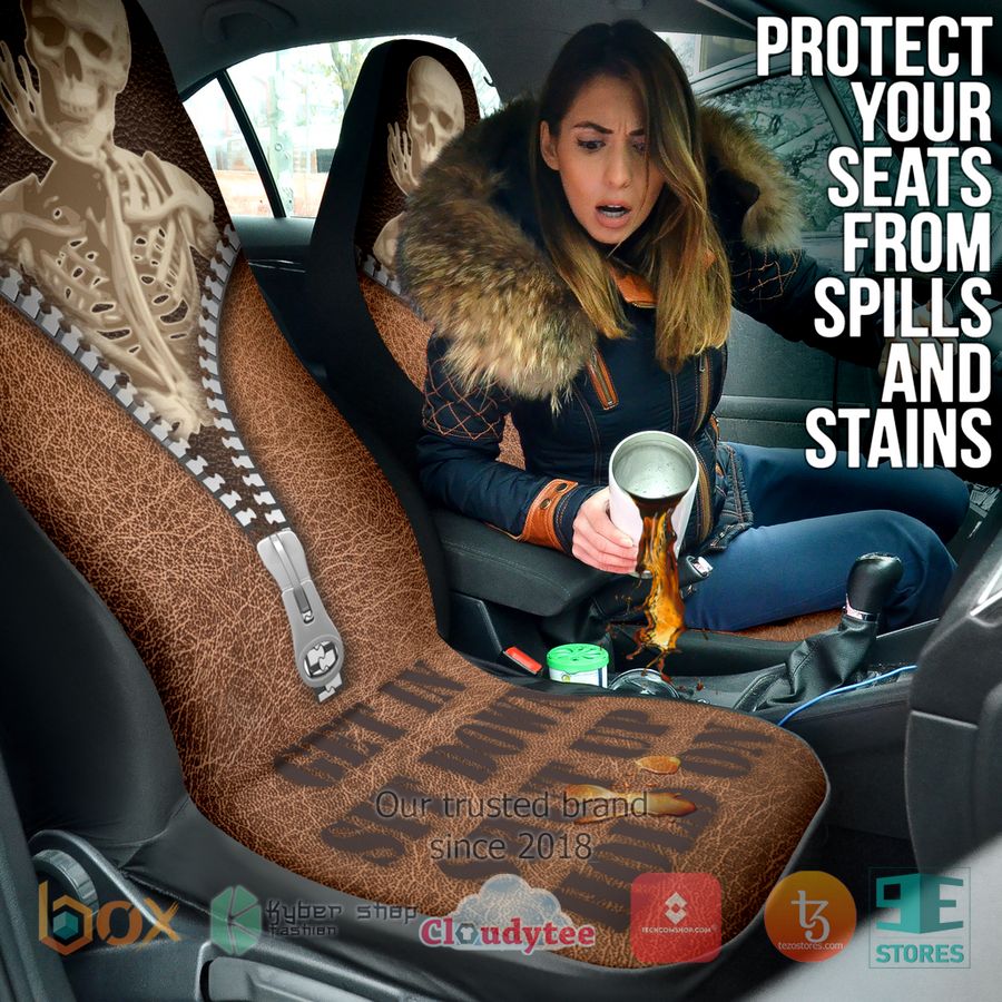 Funny Skeleton Get In Shit Down Shut Up Hold On Seat Covers 5 skelton get in shit down shut up hold on seat covers 4 90764