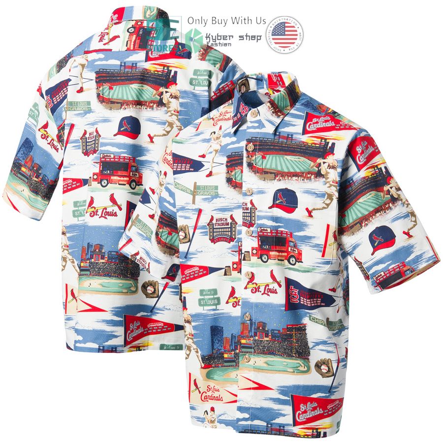 HOT St. Louis Cardinals Reyn Spooner Scenic White Hawaii Shirt 7 st louis cardinals reyn spooner scenic white hawaiian shirt 1 82877