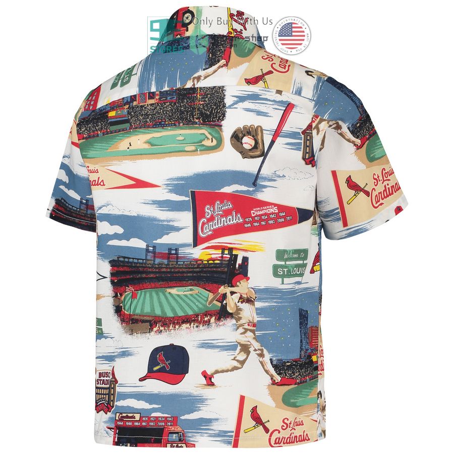 HOT St. Louis Cardinals Reyn Spooner Youth Scenic White Hawaii Shirt 3 st louis cardinals reyn spooner youth scenic white hawaiian shirt 3 28859