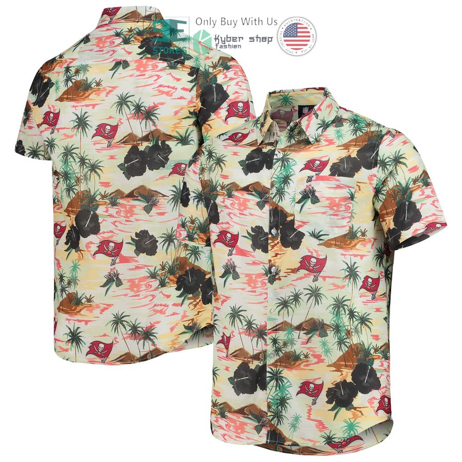 HOT Tampa Bay Buccaneers FOCO Paradise Floral Cream Hawaii Shirt 6 tampa bay buccaneers foco paradise floral cream hawaiian shirt 1 35716