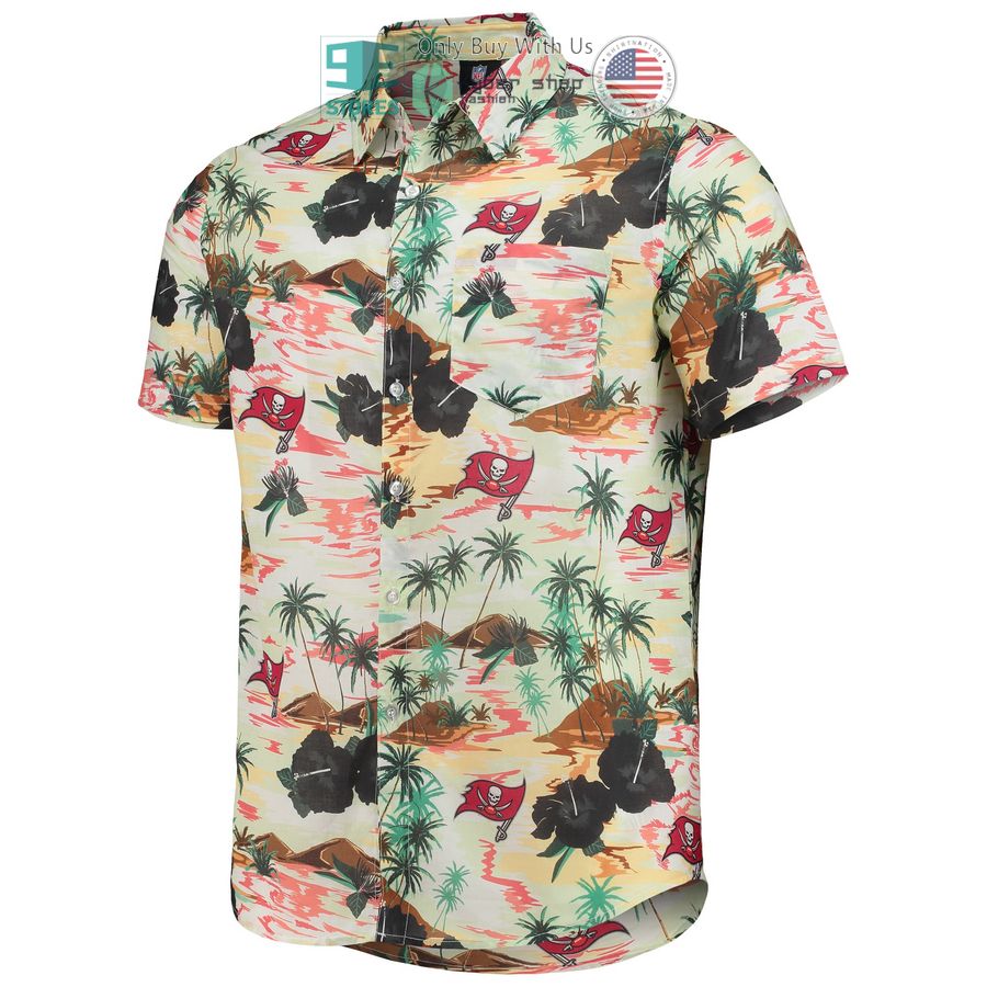 HOT Tampa Bay Buccaneers FOCO Paradise Floral Cream Hawaii Shirt 2 tampa bay buccaneers foco paradise floral cream hawaiian shirt 2 31020