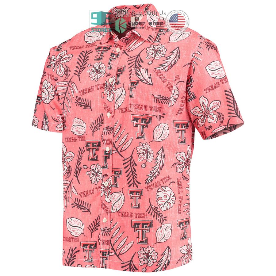 HOT Texas Tech Red Raiders Wes & Willy Vintage Floral Red Hawaii Shirt 2 texas tech red raiders wes willy vintage floral red hawaiian shirt 2 13404