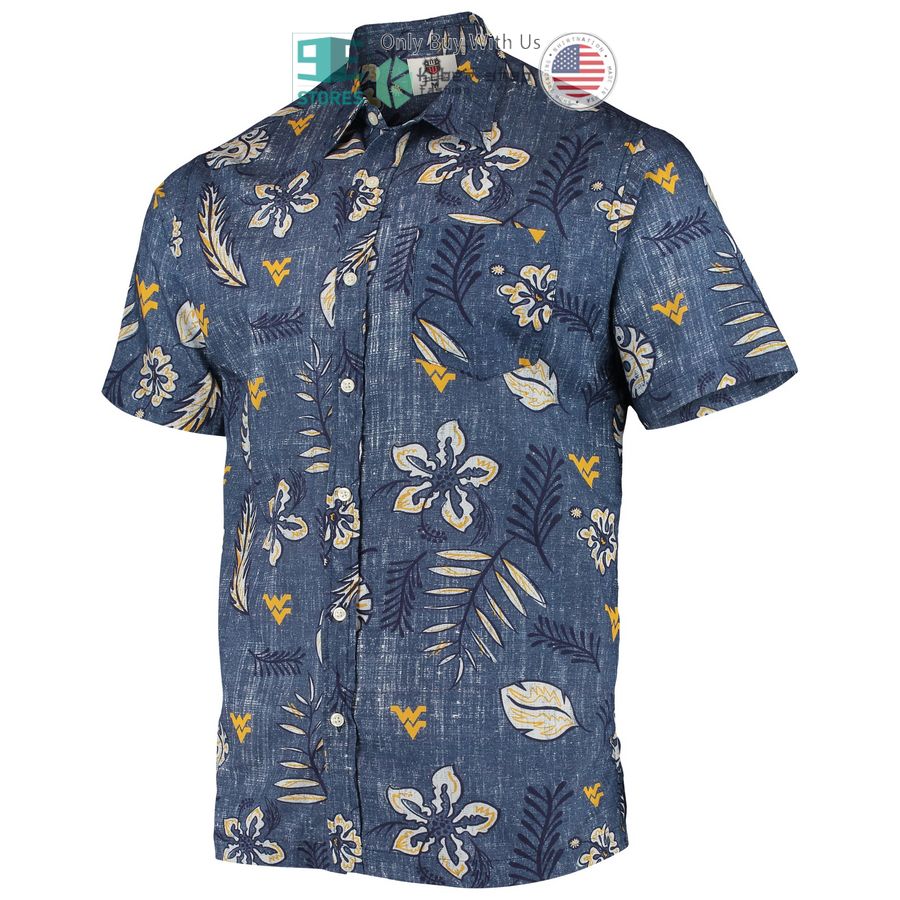 HOT West Virginia Mountaineers Wes & Willy Vintage Floral Navy Hawaii Shirt 2 west virginia mountaineers wes willy vintage floral navy hawaiian shirt 2 35554