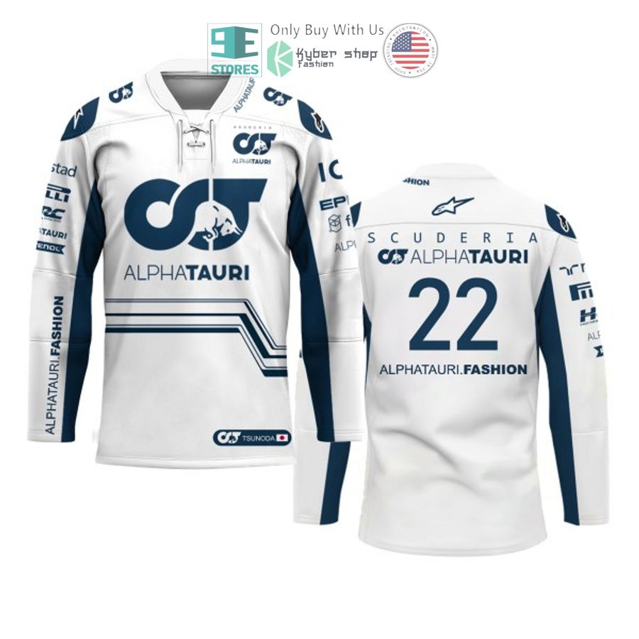 NEW Yuki Tsunoda Alphatauri F1 Team Hockey Shirt 1 yuki tsunoda alphatauri f1 team hockey jersey 1 82086