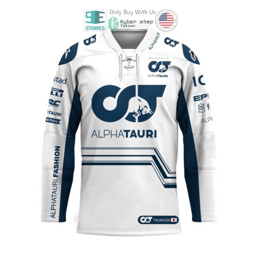 NEW Yuki Tsunoda Alphatauri F1 Team Hockey Shirt 2 yuki tsunoda alphatauri f1 team hockey jersey 2 32646