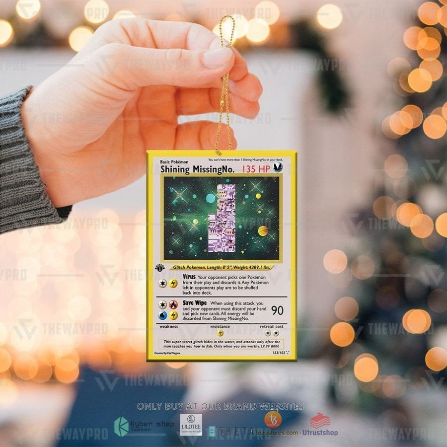 1st edition missingno holo rare vintage christmas ornament 1 58613
