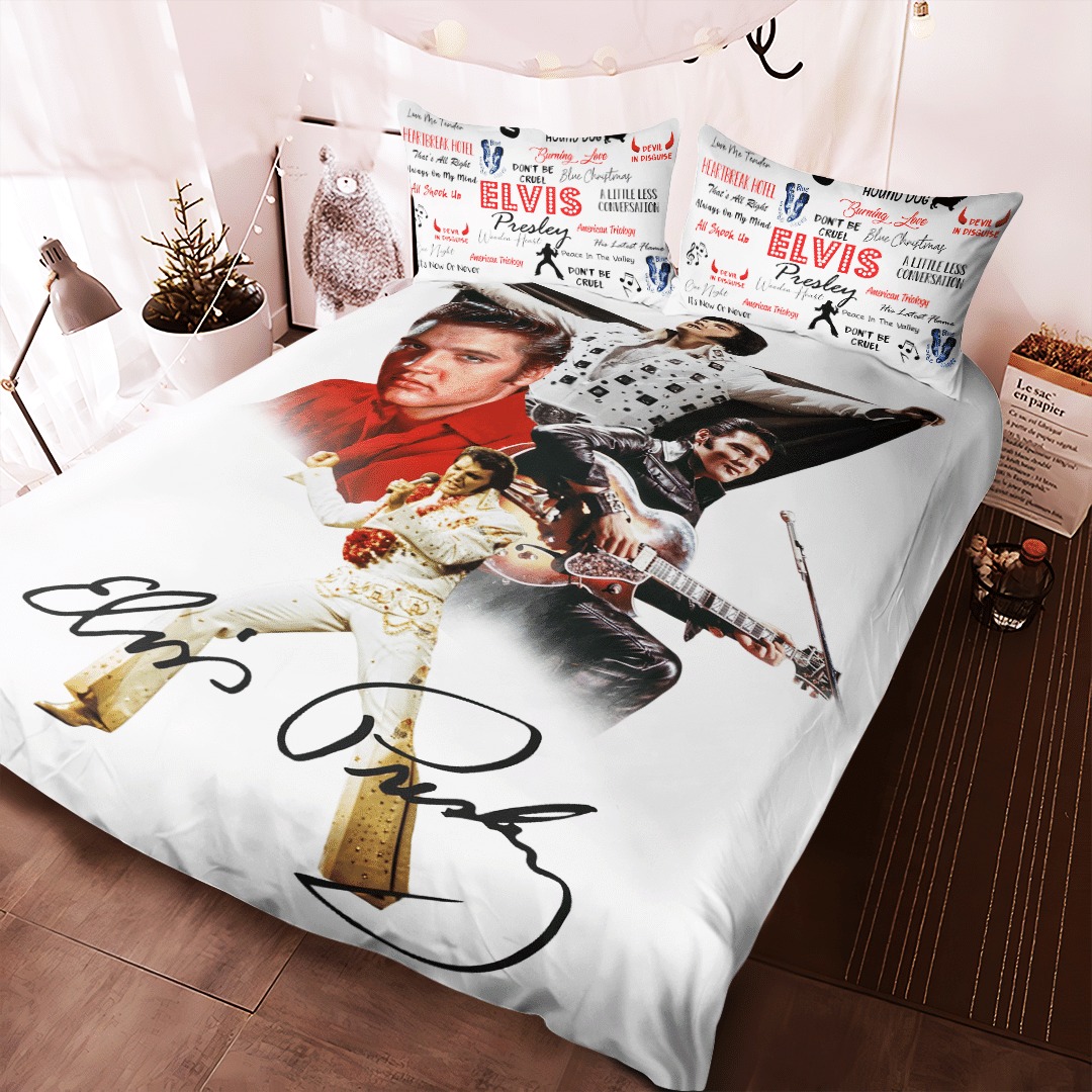 Elvis Presley White bedding Set 2