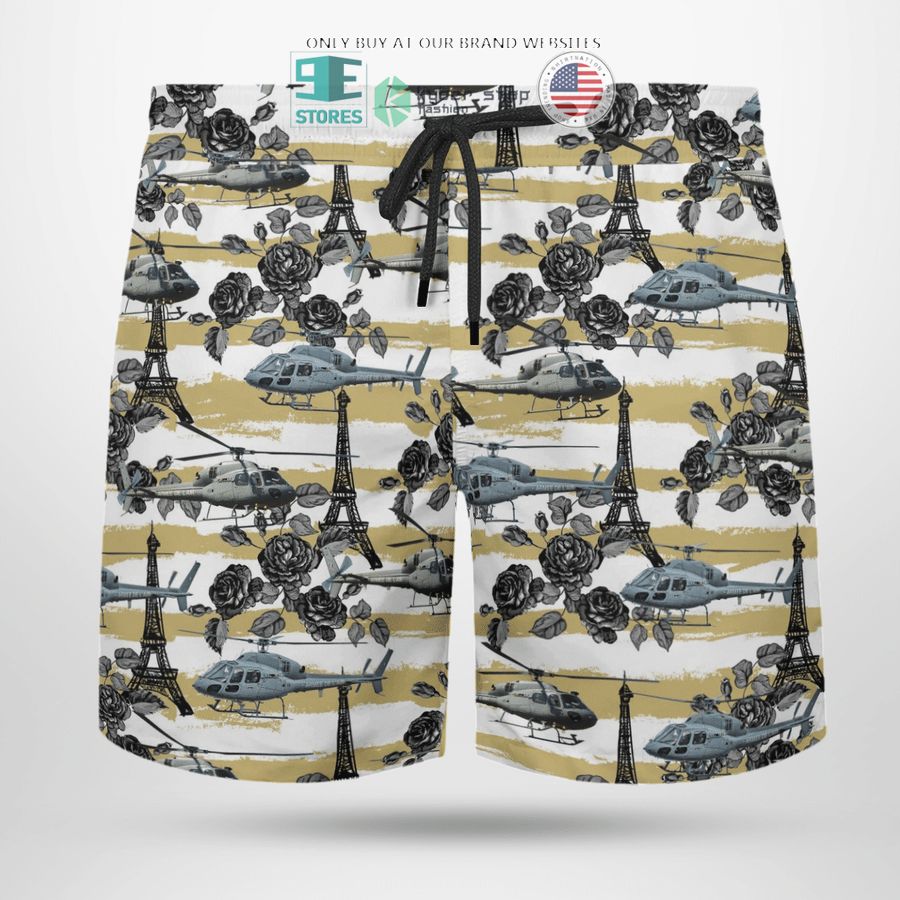 NEW Aerospatiale Gazelle French Army Eiffel Rose Hawaii Shirt, Shorts 18 aerospatiale gazelle french army eiffel rose hawaiian shirt shorts 18 55504