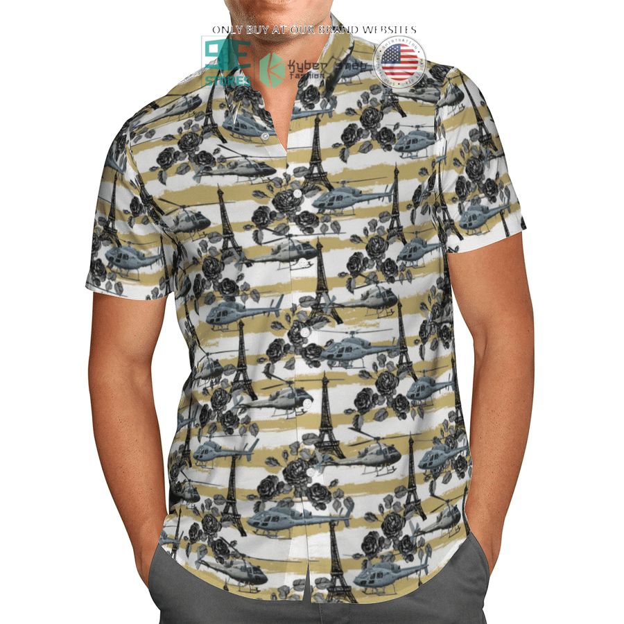 NEW Aerospatiale Gazelle French Army Eiffel Rose Hawaii Shirt, Shorts 3 aerospatiale gazelle french army eiffel rose hawaiian shirt shorts 3 77899