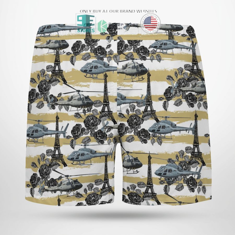 NEW Aerospatiale Gazelle French Army Eiffel Rose Hawaii Shirt, Shorts 8 aerospatiale gazelle french army eiffel rose hawaiian shirt shorts 8 92770