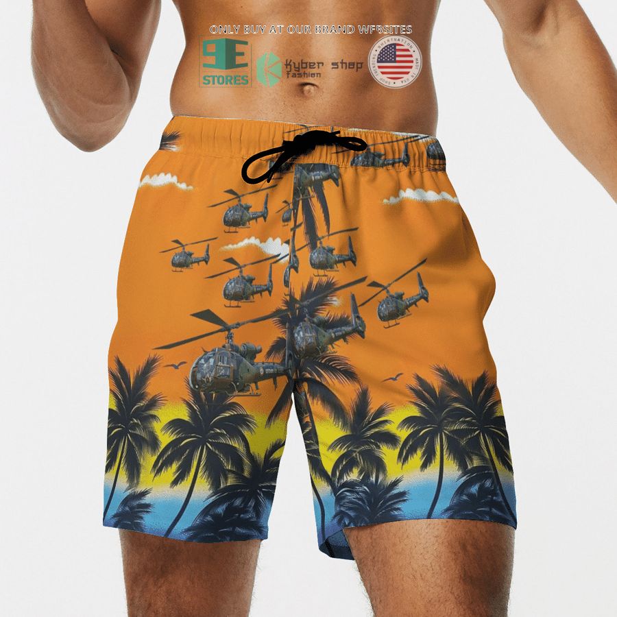NEW Aerospatiale Gazelle French Army orange Hawaii Shirt, Shorts 14 aerospatiale gazelle french army orange hawaiian shirt shorts 14 54640