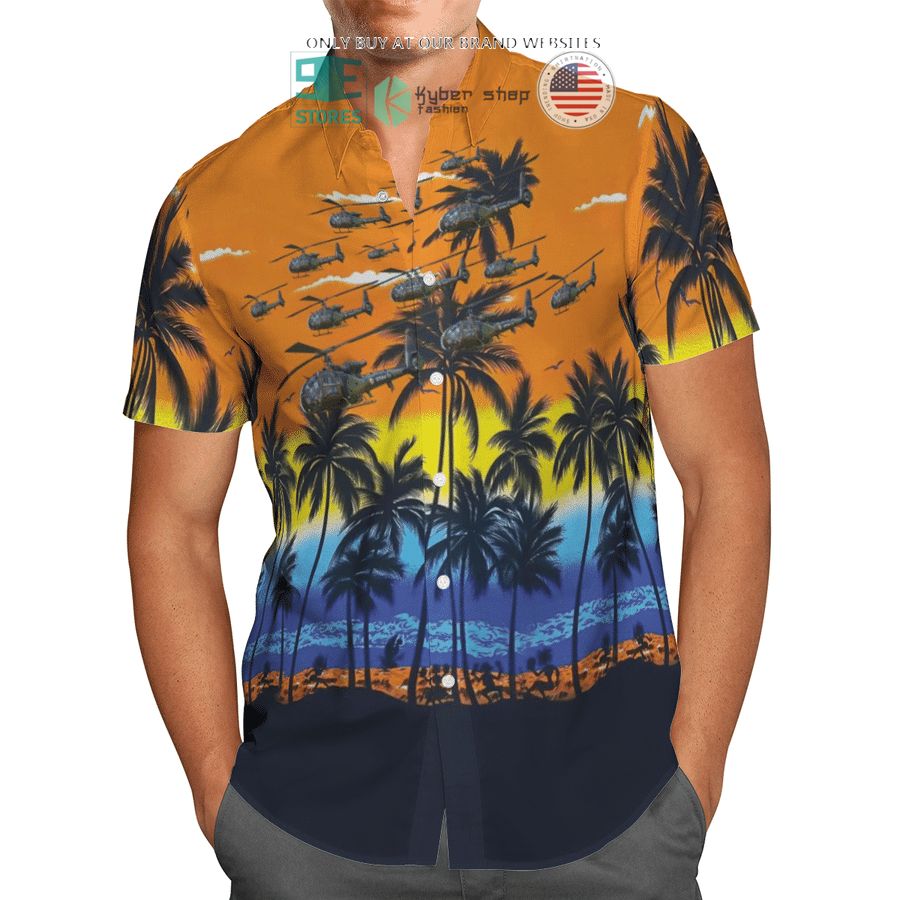 NEW Aerospatiale Gazelle French Army orange Hawaii Shirt, Shorts 4 aerospatiale gazelle french army orange hawaiian shirt shorts 4 15693