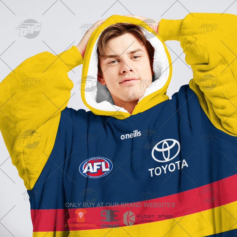 HOT AFL Adelaide Football Club Personalized Sherpa Hoodie Blanket 5 afl adelaide football club personalized fleece hoodie blanket 5 37045