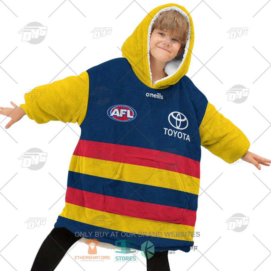 HOT AFL Adelaide Football Club Personalized Sherpa Hoodie Blanket 6 afl adelaide football club personalized fleece hoodie blanket 6 34356