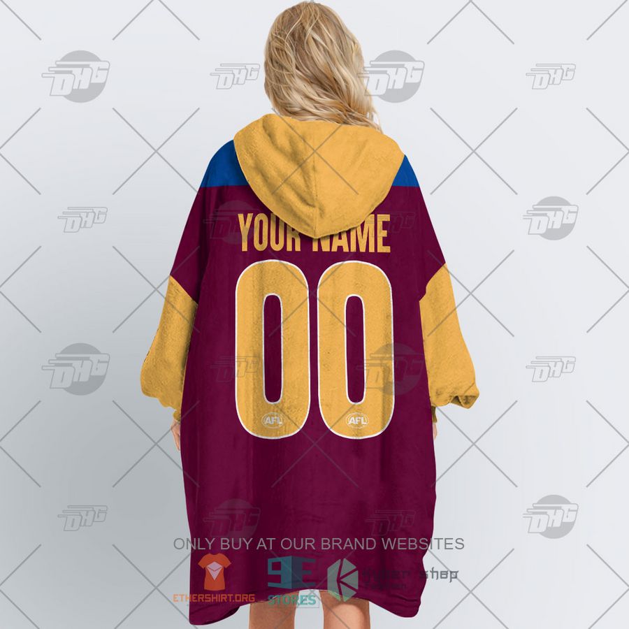 HOT AFL Brisbane Lions Personalized Sherpa Hoodie Blanket 4 afl brisbane lions personalized fleece hoodie blanket 4 24109