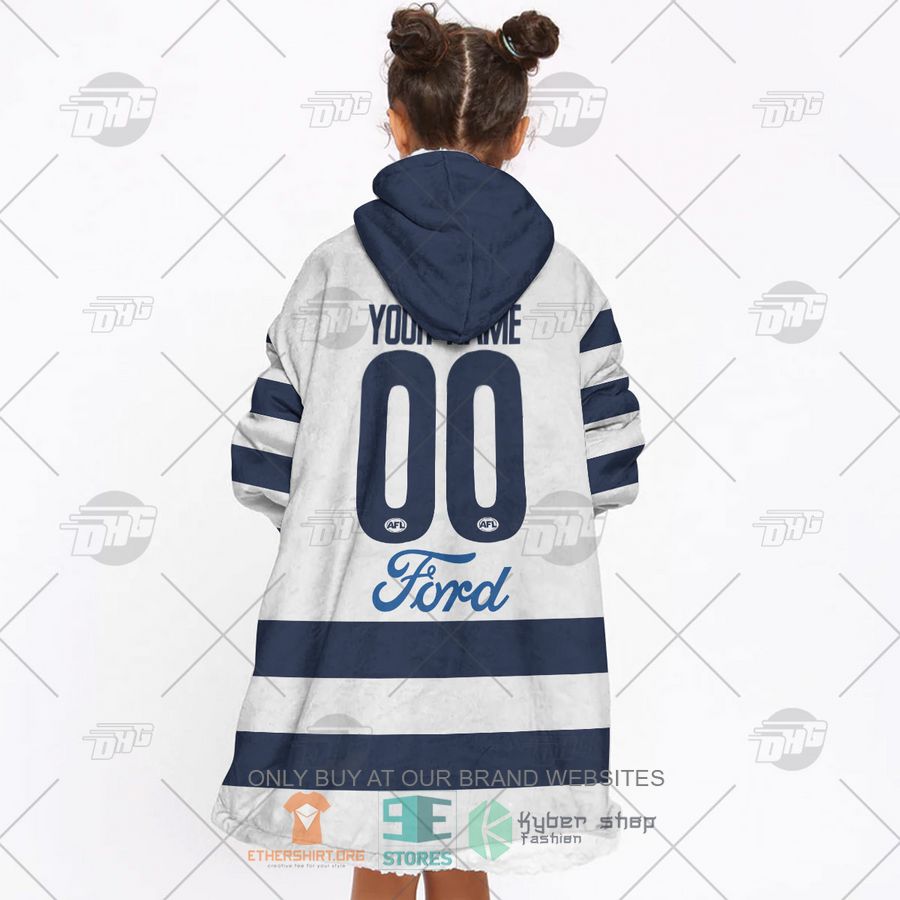 HOT AFL Geelong Football Club Personalized Sherpa Hoodie Blanket 7 afl geelong football club personalized fleece hoodie blanket 7 30064