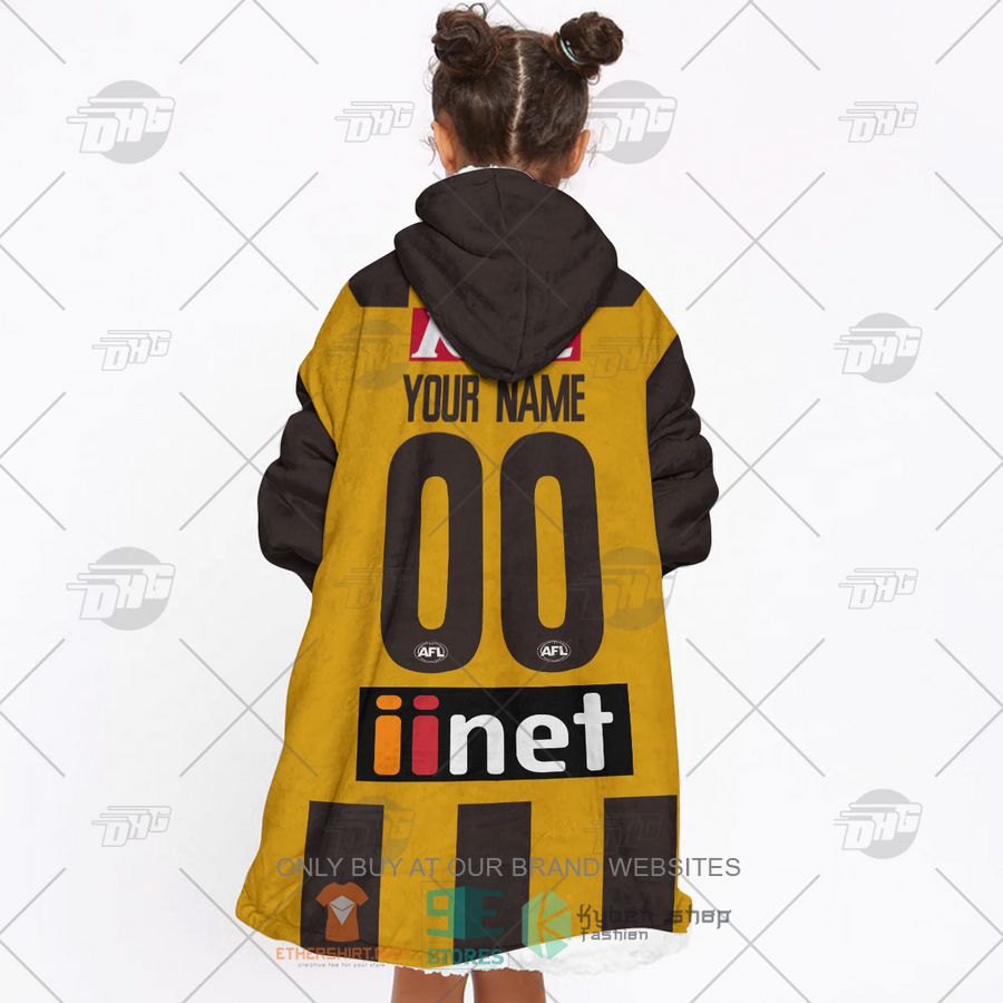 HOT AFL Hawthorn Football Club Personalized Sherpa Hoodie Blanket 7 afl hawthorn football club personalized fleece hoodie blanket 7 84071