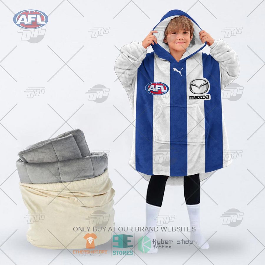 afl north melbourne football club personalized fleece hoodie blanket 2 58551