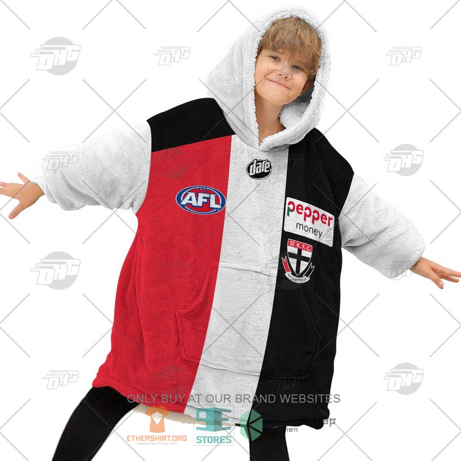 HOT AFL St Kilda Football Club Personalized Sherpa Hoodie Blanket 6 afl st kilda football club personalized fleece hoodie blanket 6 87084